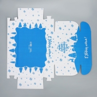 Коробка новогодняя складная &laquo;Снежный город&raquo;, белый, 27 х 21 х 9 см, Новый год