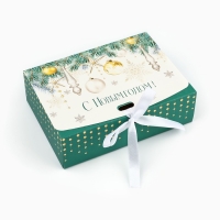 Коробка подарочная новогодняя складная двухсторонняя «Новогодние шары», 16.5 х 12.5 х 5 см, Новый год Коробка подарочная новогодняя складная двухсторонняя «Новогодние шары», 16.5 х 12.5 х 5 см, Новый год