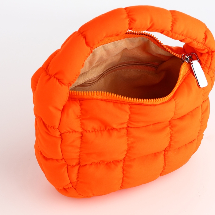 Сумка молодёжная на молнии, цвет оранжевый