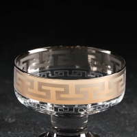 Набор креманок &laquo;Греческий узор&raquo;, 200 мл, d=10 см, 6 шт, цвет напыления золотой