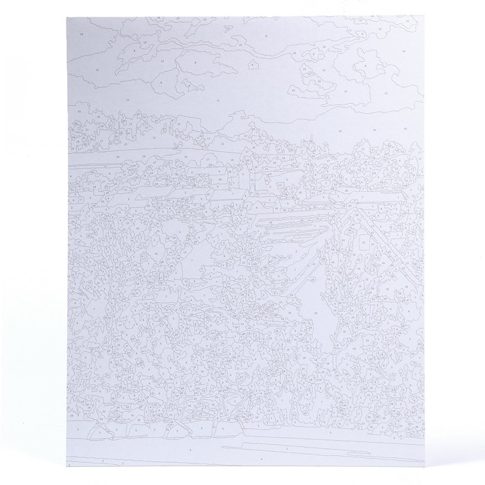 Картина по номерам на картоне &laquo;Деревня зимой&raquo;, 40 &times; 50 см