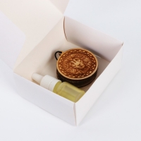 Подарочный набор &laquo;С Новый Годом!&raquo;, подвеска автомобильная с пропиткой и ароматизатор, 10 мл