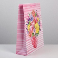 Пакет подарочный ламинированный, упаковка, &laquo;With Love&raquo;, L 28 х 38 х 9 см