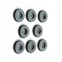 Накладка мебельная круглая ТУНДРА, d=25 мм, 8 шт., полимерная, цвет серый Накладка мебельная круглая ТУНДРА, d=25 мм, 8 шт., полимерная, цвет серый