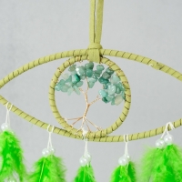 Ловец снов d=7 см "Глаз с деревцем" салатовый 44х19,3х0,7 см Ловец снов d=7 см "Глаз с деревцем" салатовый 44х19,3х0,7 см