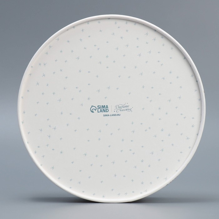 Коробка для макарун тубус с окном &laquo;С Новым годом&raquo;, 20 х 20 х 5 см, Новый год