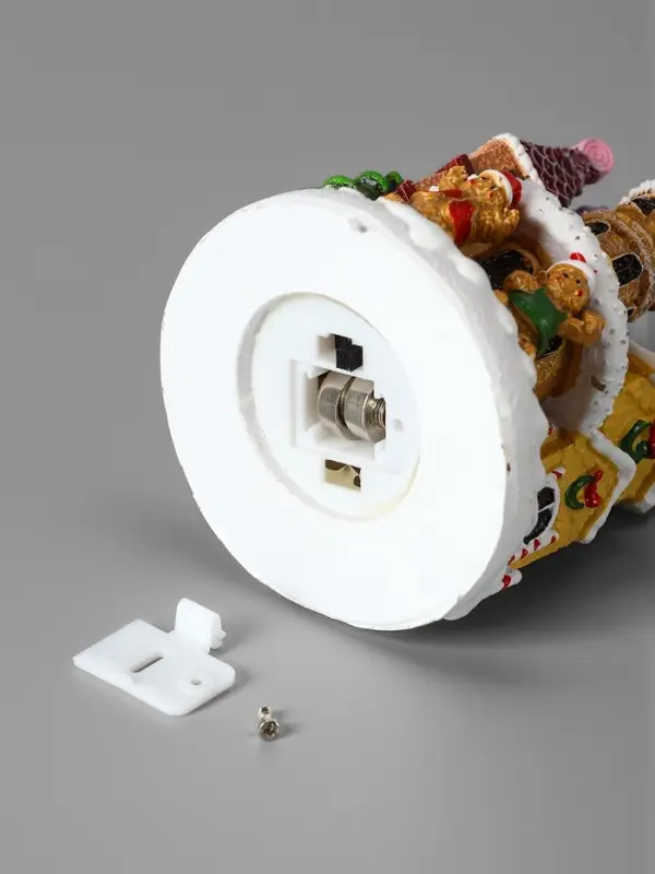 Фигура светодиодная "Пряничный замок" 10х7 см, 4 LED, LR41x3 (в компл), Т/БЕЛЫЙ