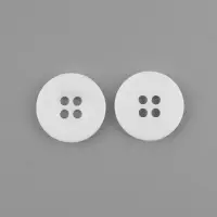 Пуговицы, 4 прокола, d=18 мм, набор 10 шт., белые