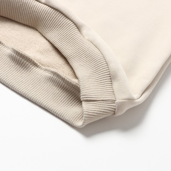 Свитшот детский, цвет светло-бежевый, рост 128 см