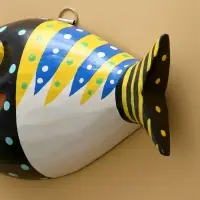 Панно "Рыба-хищник" дерево 20х12х4 см, цв. разноцветный