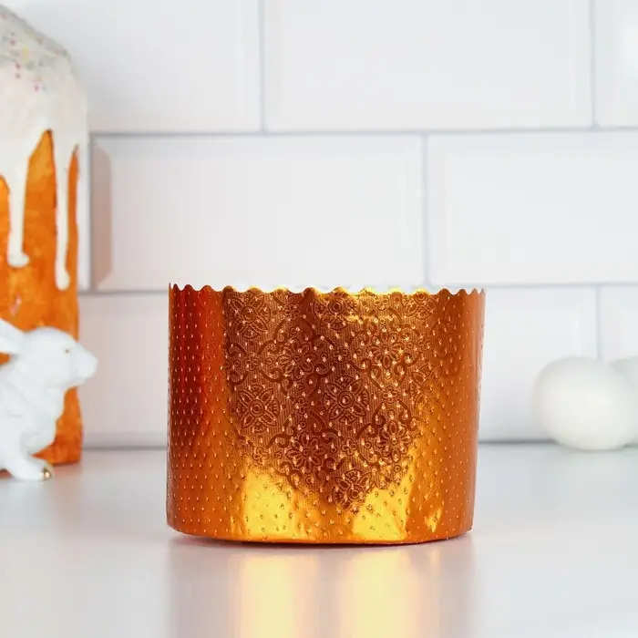 Форма бумажная для кулича &laquo;Оранжевая&raquo;, 110&times;85 мм