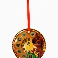 Новогоднее украшение на ёлку с предсказанием &laquo;Куранты&raquo;, диам. 13.4 см