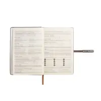 Ежедневник недатированный формат А5, с хлястиком, 112л, линия, пвх, Узор Коричневый