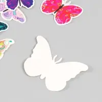 Бабочки картон "Абстракция" набор 12 шт h=4-10 см