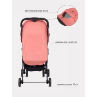 Коляска прогулочная детская RANT basic &laquo;UNO&raquo;, складывается в трость, цвет Cloud pink