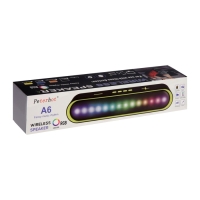 Портативная колонка A6, 10 Вт, 1200 мАч. BT5.0, подсветка, чёрно-оранжевая Портативная колонка A6, 10 Вт, 1200 мАч. BT5.0, подсветка, чёрно-оранжевая