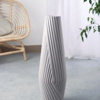 Ваза керамика напольная "Айко" 58х13 см, серый