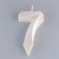 Свеча в торт &laquo;Грань&raquo;, цифра 7, жемчужный, 6.5 см