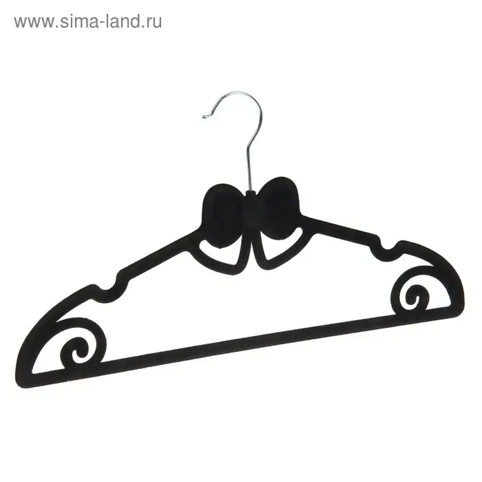 Плечики для одежды &laquo;Бант&raquo;, размер 44-46, флокированное покрытие, цвет МИКС