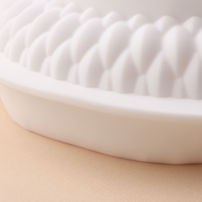 Форма для муссовых десертов и выпечки KONFINETTA «Бронте», силикон, 23×7,5 см, цвет белый Форма для муссовых десертов и выпечки KONFINETTA «Бронте», силикон, 23×7,5 см, цвет белый