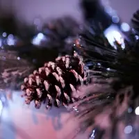 Хвойная гирлянда фиброоптическая &laquo;Заснеженная&raquo; 200 см, 8 режимов