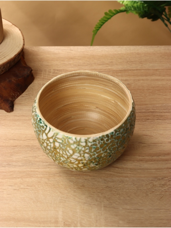 Ваза 15х15х10,5 см, бамбук