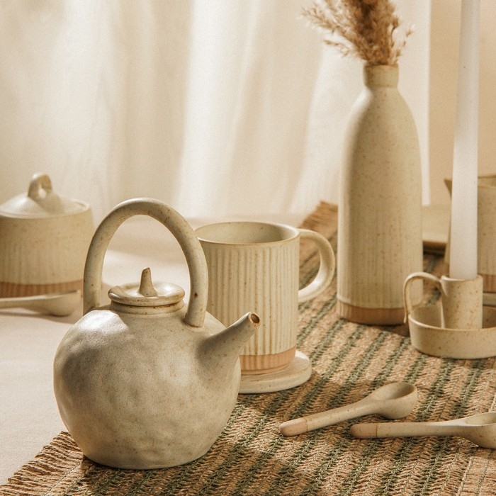 Чайник заварочный керамический SL Home &laquo;Виенто&raquo;, 650 мл, 15&times;12&times;16,5 см, цвет бежевый