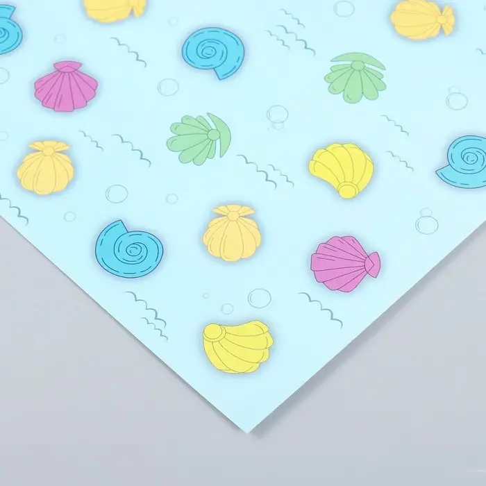 Бумага для скрапбукинга "Морские ракушки" плотность 180 гр 30,5х32 см