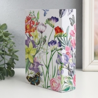 Шкатулка-книга дерево, кожзам "Цветочный сад с бабочками" 4,5х13х18 см Шкатулка-книга дерево, кожзам "Цветочный сад с бабочками" 4,5х13х18 см