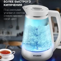 Чайник HYK-G3037 1.9л. 3000Вт белый