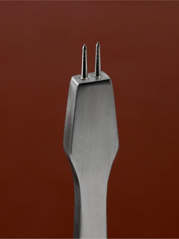 Набор строчных игольчатых пробойников для кожи (3шт цена за наб) шаг 4мм серебряный АУ