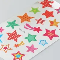 Наклейка пластик "Звёздочки" МИКС 9,5х17,5 см