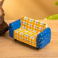 Сувенир дерево "Кресло" цв. жёлто-синий, 10х4х5,5 см