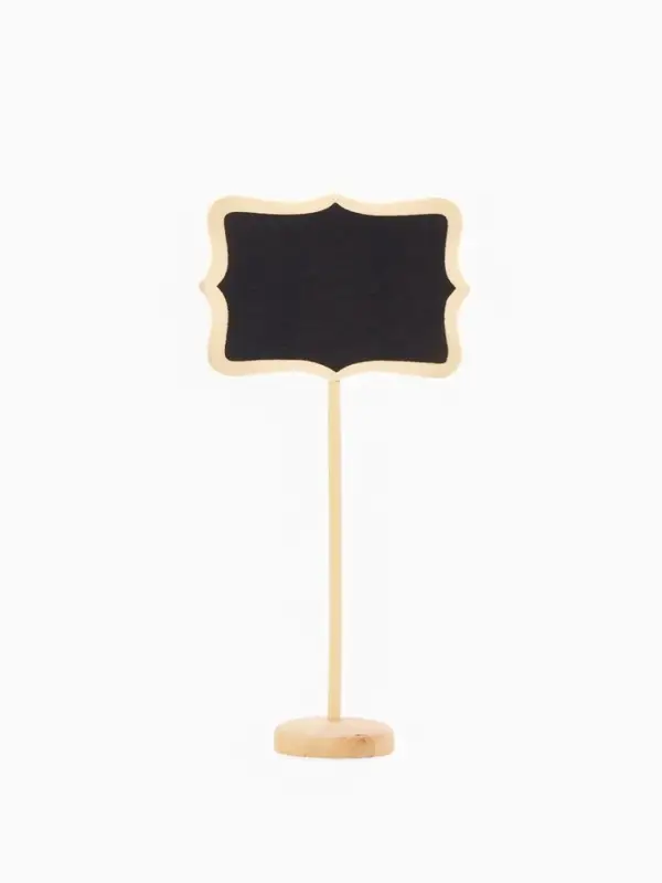 Меловой ценник &laquo;На ножке&raquo; 8.4&times;6&times;18, вытянутые углы, (фасовка 10 шт.), чёрный