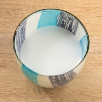 Свеча ароматическая в стеклянном подсвечнике 85 гр, вода