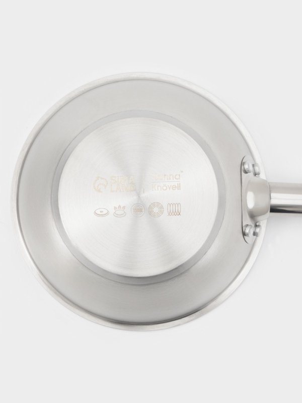 Сковорода d=20 см, h=6 см, толщина стенки 0,6 мм, индукция, дно al+fe+al