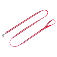 Комплект со светоотражающей лентой, ошейник 120 х 1 см, ОГ 26-40 см, красный