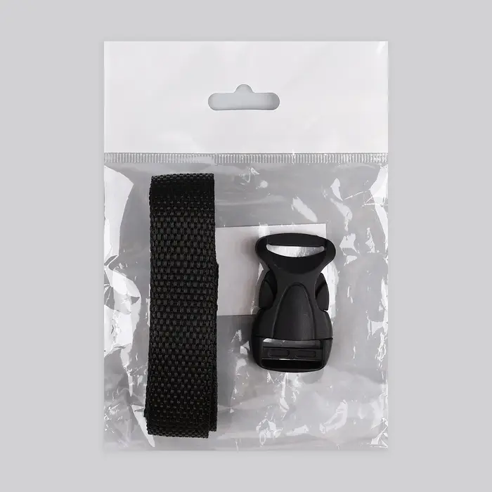 Держатель для лямок рюкзака: фастекс 20 мм, стропа 1 м, чёрный