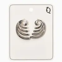 Серьги металл &laquo;Волна&raquo;, цвет серебро
