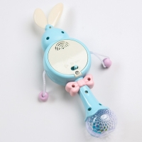 Погремушка музыкальная &laquo;Зайка барабан&raquo;, эластичные ушки, цвет МИКС, Крошка Я