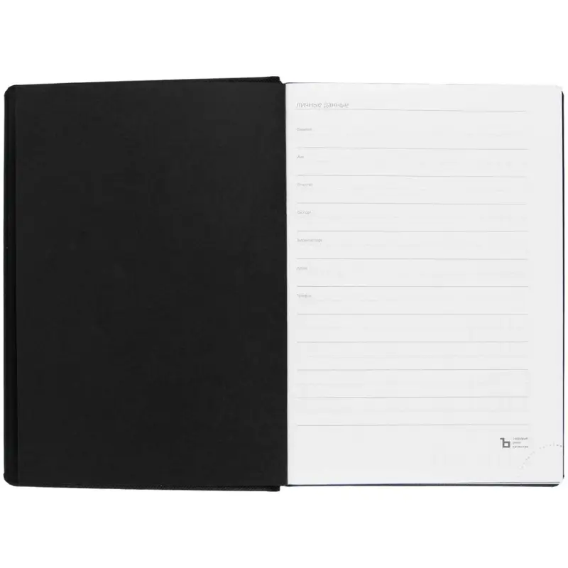 Ежедневник Mobile на заказ, недатированный, черно-синий