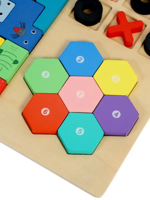 Деревянный  пазл Тетрис 3 в 1