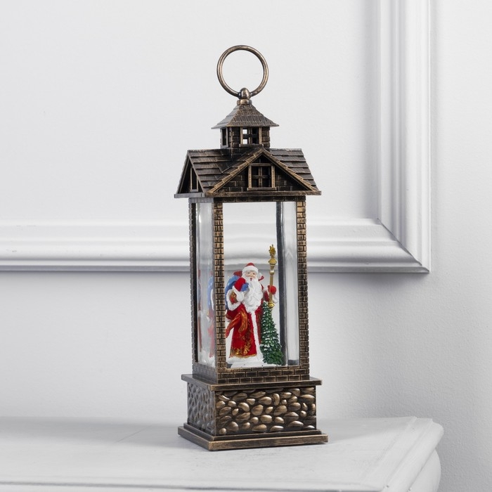 Светодиодная фигура «Фонарь с Дедом Морозом и подарками» 10 × 30 × 10 см, пластик, батарейки ААх3 (не в комплекте), USB, свечение тёплое белое Светодиодная фигура «Фонарь с Дедом Морозом и подарками» 10 × 30 × 10 см, пластик, батарейки ААх3 (не в комплекте), USB, свечение тёплое белое