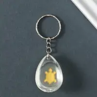 Брелок пластик "Черепашка в капле" 3,3х2,4х0,8 см