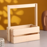 Кашпо деревянное, с высокой ручкой, 200*110*250 Кашпо деревянное, с высокой ручкой, 200*110*250