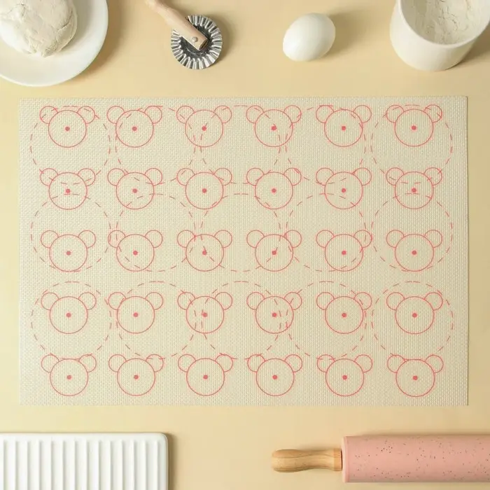 Силиконовый коврик армированный &laquo;Макарон.Ушки&raquo;, 42&times;29,5 см