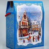 Коробка подарочная новогодняя, 20&times;10&times;26.5 см