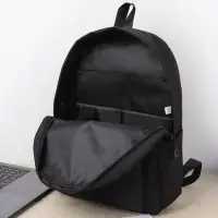 Рюкзак, 28*11*40, отд на молнии, 2 н/к на молнии, 2 б/к, черный