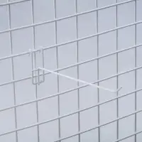 Крючок на сетку одинарный, d=3,5 мм, L=25 см, цвет белый