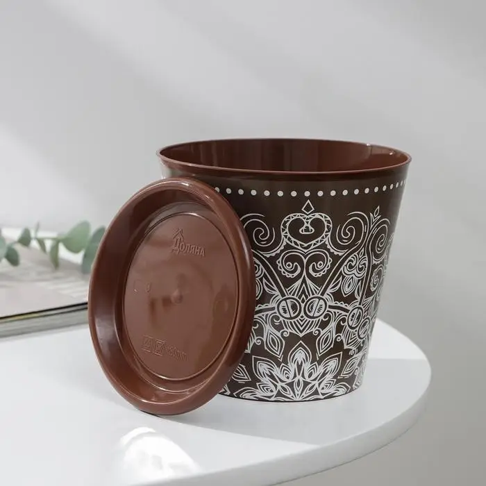 Горшок для цветов Доляна &laquo;Кракле&raquo;, 800 мл, цвет коричневый